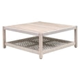 thumbnail image 3 of Pemberly Row Square Teak Rope Shelf Outdoor Coffee Table in Taupe, 3 of 5