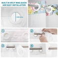 thumbnail image 4 of No Hook Shower Curtain, Blue Spring Floral Shower Curtains for Bathroom with See Through Top Window, Elegant Farmhouse Flowers Birds Watercolor Waterproof & Washable Bath Curtain Narrow 54"x78", 4 of 9