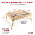 thumbnail image 4 of Jumbl 1500-Piece Puzzle Board with Drawers, Foldable Legs & Cover - Wooden Jigsaw Puzzle Table, 4 of 10