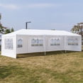 thumbnail image 2 of Outdoor 10x30 Tent, Party Wedding Tent Canopy with Removable Sidewalls, Portable Canopy Shelter Tent Pavilion for Market, Outside Tents for Events, Backyard, White, 2 of 10