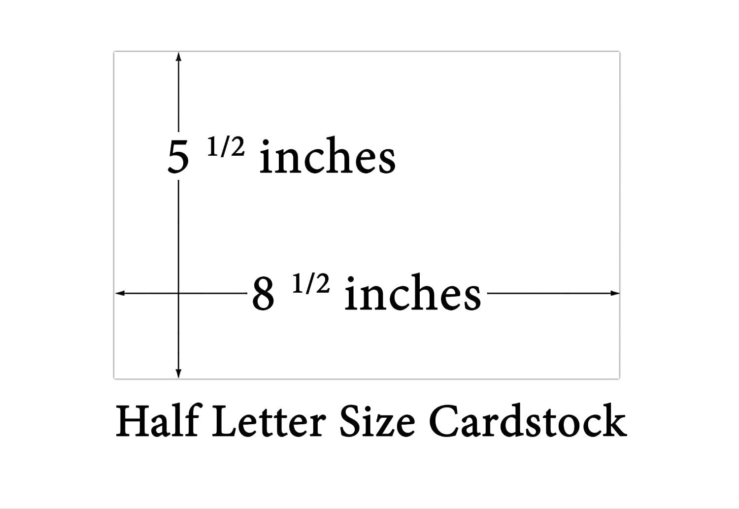 White 80lb. Card Stock 5 1/2" x 8 1/2" Sheets (Half Letter Size) - 100 Sheets