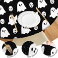 thumbnail image 4 of Happy Halloween Round Tablecloth with Elastic Edge Wrinkle Resistant Washable Pumpkin Spooky Tablecolths Table Cloths for Party Picnic Dinner Decor (44in), 4 of 7