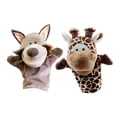 thumbnail image 3 of 2 marionetas de mano de animales de peluche para juegos de rol, juegos divertidos y educativos. Jirafa Zorro, 3 of 9