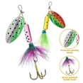 thumbnail image 3 of Fishing Lure Spinnerbait Kit with Tackle Box, 8 Pcs/10 Pcs Bass Trout Perch Salmon Hard Metal Rooster Tail Fishing Lures Kit, 3 of 7