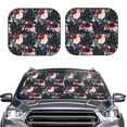 thumbnail image 6 of Lsque Watercolor Floral 2 PCS Windshield Sun Shade | CarFoldable Window Covers | Car Accessories Reflect UV for Universal Cars SUV Truck | Medium, 6 of 7