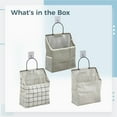 thumbnail image 5 of 3 Pcs of Wall Hanging Storage Bag, Door Organizer, Cotton Linen Material, Multi-Purpose Caddy for Bedroom, Bathroom, Kitchen, Soft, Long-Lasting, Breathable, Convenient Hooks, 5 of 5