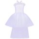 thumbnail image 3 of Disfraz de ángel blanco brillante para niñas, vestido de fiesta de cumpleaños, boda, tutú de princesa con cola, 3 of 5