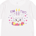 thumbnail image 4 of Inktastic I'm Two with Flowers and Cute Llama Cake Girls Long Sleeve Toddler T-Shirt, 4 of 5