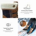 thumbnail image 5 of Womens Velvet&nbsp;Duck Boots Insulated Winter Snow Boots Waterpoof Navy/Tan 6 M US, 5 of 7