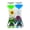 Blue Green, variant on Dserhfy Double Heart Liquid Motion Bubble Drip Oil Hourglass Timer Clock Kids Toy Gift
