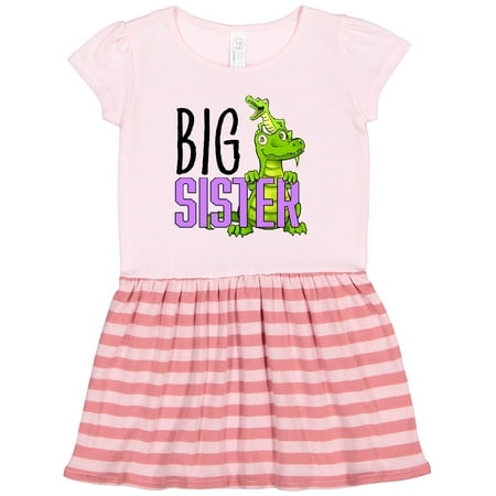 

Inktastic Big Sister with Cute Alligators Gift Toddler Girl Dress
