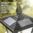 thumbnail image 4 of Outsunny Single Solar Lamp Post, 40 Lumens Garden Solar-Powered LED Streetlight Style Outdoor Light Waterproof 5-6 Hours with Base for Lawn Pathway Walkway 63"H, Black, 4 of 10