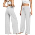 thumbnail image 4 of Endives Women's Casual Pants Loose Trousers High Waist Drawstring Comfortable Leisure Pyjama Bottoms Loose Work Jogging Bottoms Yoga Pants, 4 of 5