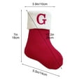 thumbnail image 3 of Honeeladyy 7" Mini Monogram Christmas Stocking Red and White Initial Embroidered Christmas Stocking Family Fireplace Hanging Ornament Xmas Holiday New Year Decor Gift-Letter-Red-G, 3 of 6