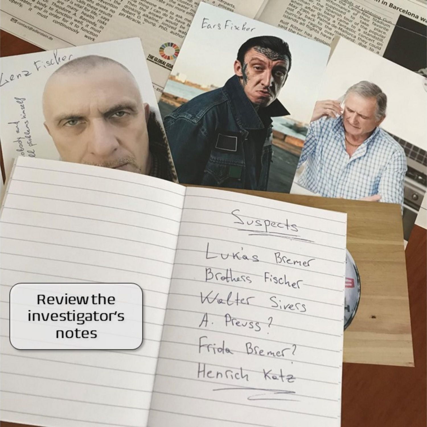 Murder Mystery Fire in Alderstein Case File