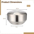thumbnail image 5 of 4 Pcs Stainless Steel Bowls with Lids, 4.5 in Double-Walled Anti Scalding Rice Bowls Set, Reusable Space-Saving Stackable Soup Bowl for Hot and Cold Food, 5 of 6