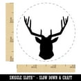 thumbnail image 2 of Deer Stag Head Solid Self-Inking Rubber Stamp Ink Stamper - Orange Ink - Small 3/4 Inch, 2 of 7