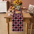 thumbnail image 2 of Red Geometric Table Runner 72 Inches, Black White Boho Bed Runner Dresser Scarves Tabletop for Indoor Outdoor Parties/Ceremony/Banquet, 14" x 72", 2 of 9