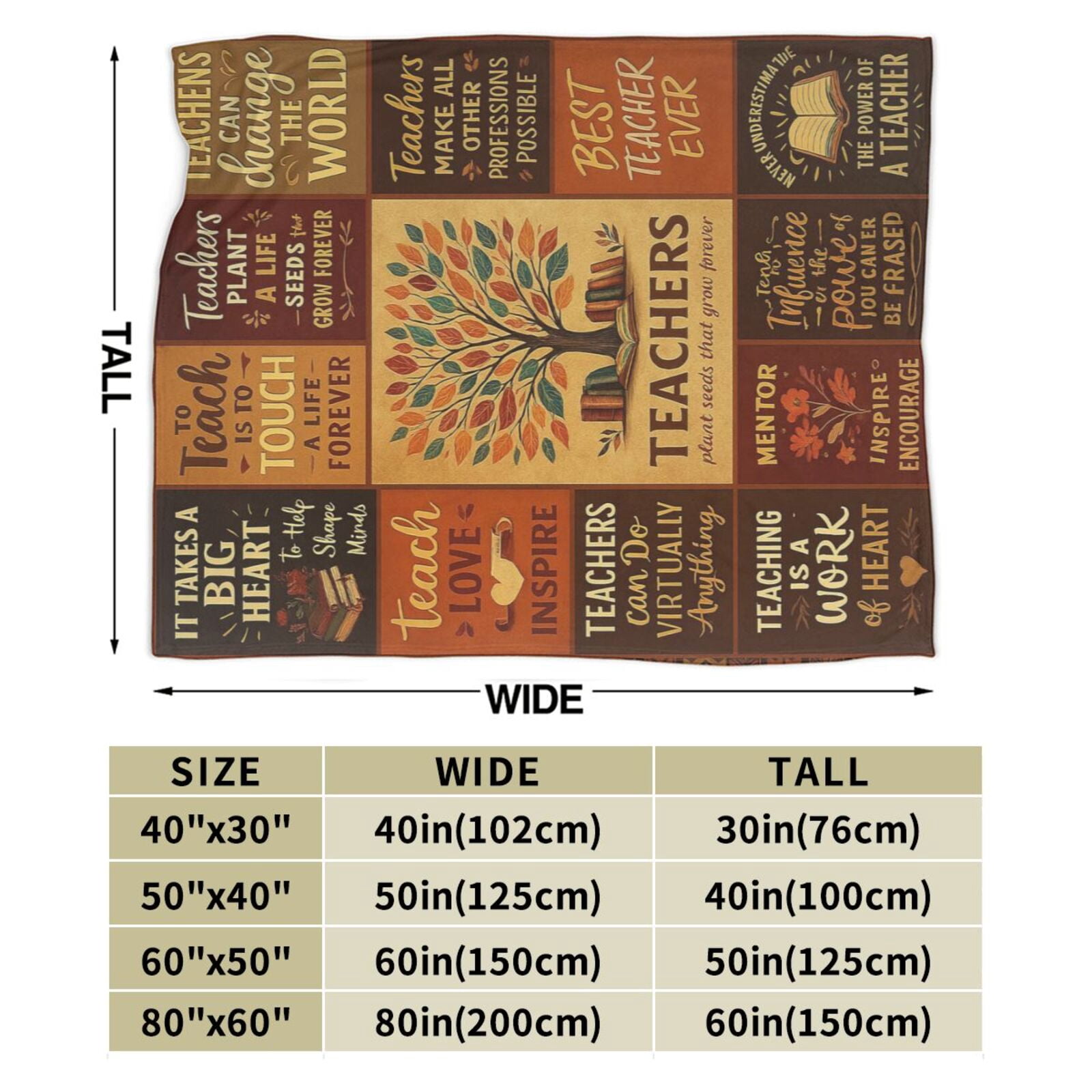 Blanket Teacher Gifts for Women, New Teachers Appreciation Gifts, Best Teacher Funny Birthday Retirement Gifts Ideas 80x60