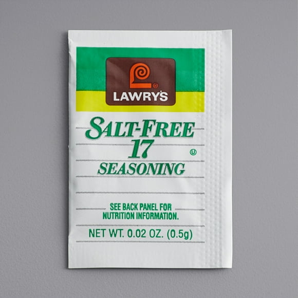 Lawry's 0.63 gram Salt-Free 17 Seasoning Packet - 500/Case