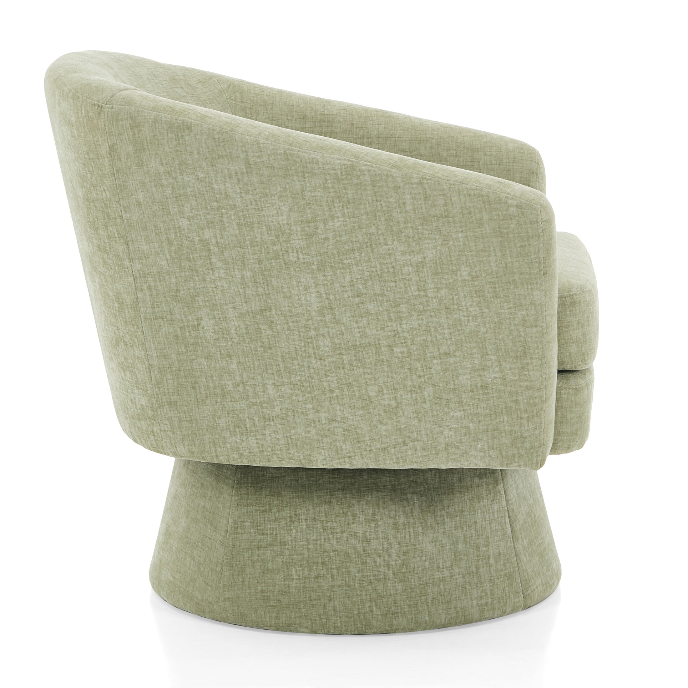 Christopher Knight Home Contemporary 360° Swivel Barrel Accent Chair, Green Chenille Upholstery and Cushion