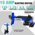thumbnail image 6 of ANLIBATT Electric Log Splitter, 6.5 Ton 15-Amp Motor with Hydraulic Ram Horizontal Wood Splitting Firewood Cutter Forestry Harvesting, 6 of 10