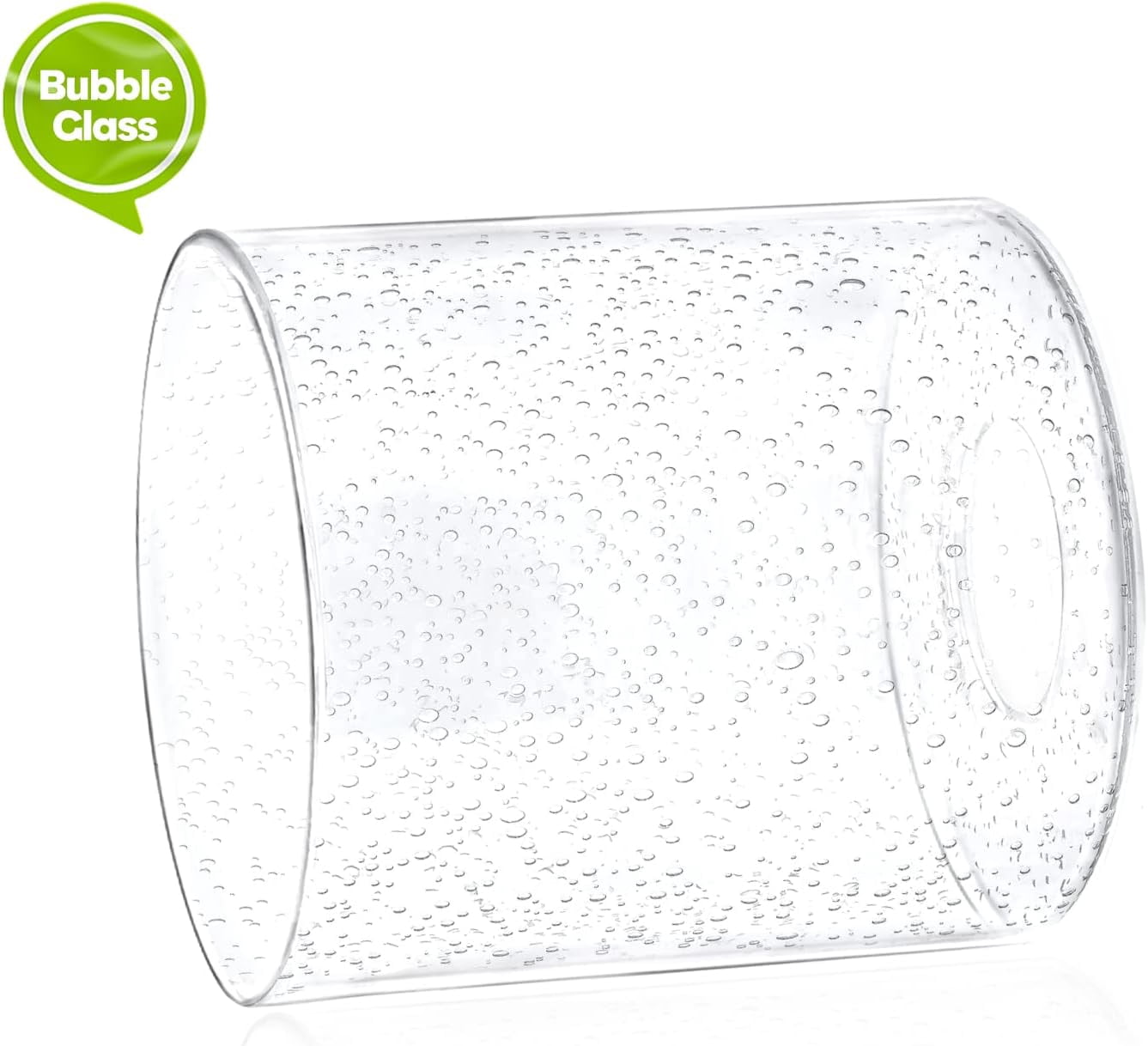 1 Pack Seeded Glass Shade Clear Glass Lamp Shade Replacement Glass Shade for Pendant light, Floor lamp, Desk lamp,Wall Sconces and Bathroom Vanity lights.1-5/8-Inch Fitter Opening