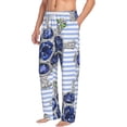 thumbnail image 2 of Easygdp Turtle with Blue Stones Men's Pajama Pant, Sleep Elastic Waistband Lounge Pants - X-Large, 2 of 9