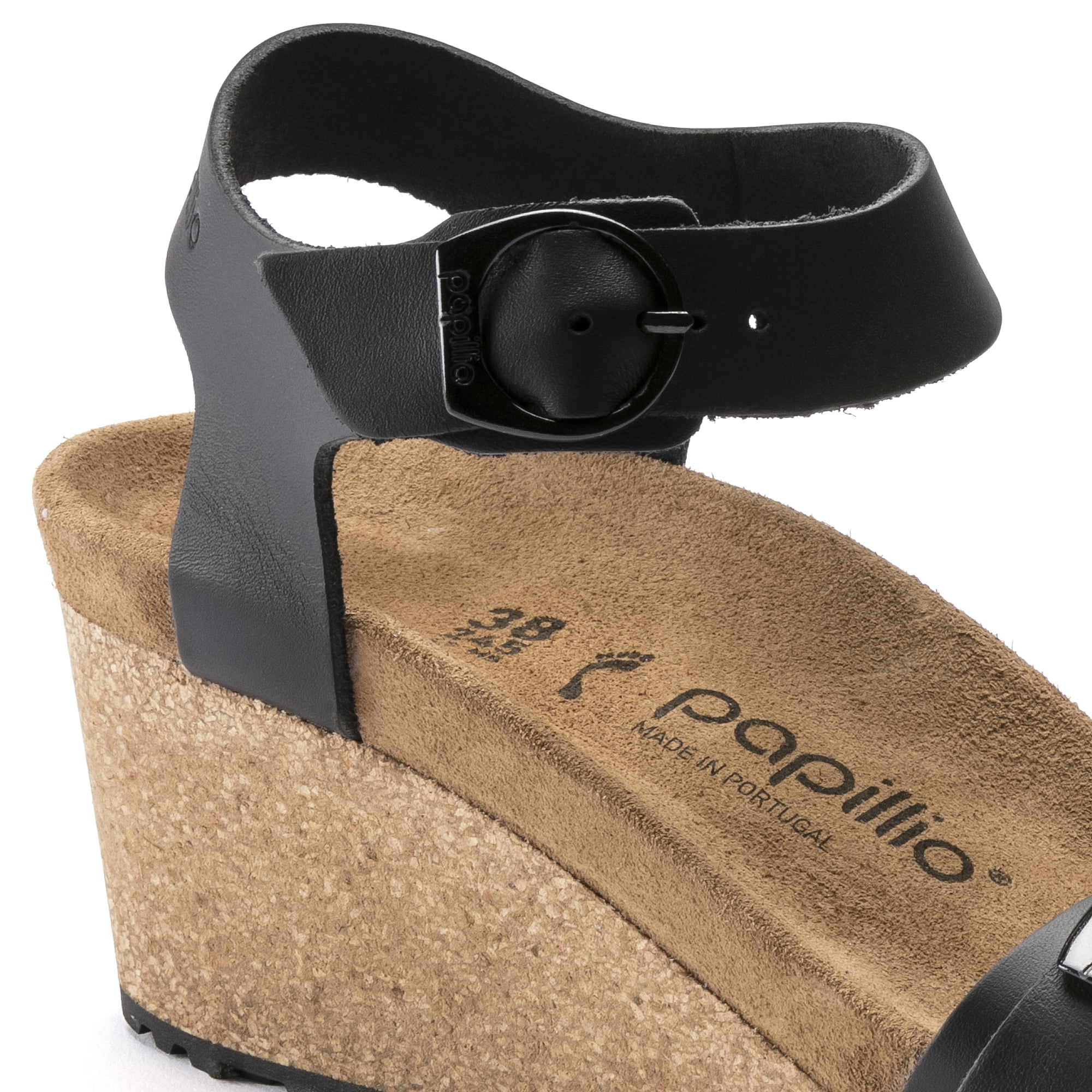 Papillio by Birkenstock Soley Leather Sandal, 41, Black