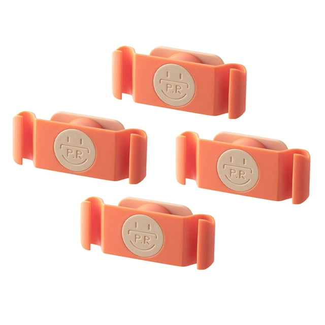 4 Uds. giratorio para soporte de Cable, Protector de Cable de almacenamiento, de almacenamiento adhesivo fuerte para toma de corriente, Naranja Sunnimix gancho de almacenamiento
