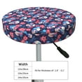 thumbnail image 4 of Gukieu Skull flower blue Print Round Chair Cover, Dust-proof and Non-slip Bar Chair Protective Cover, Suitable for Bars, Restaurants, Offices-13 inch, 4 of 7