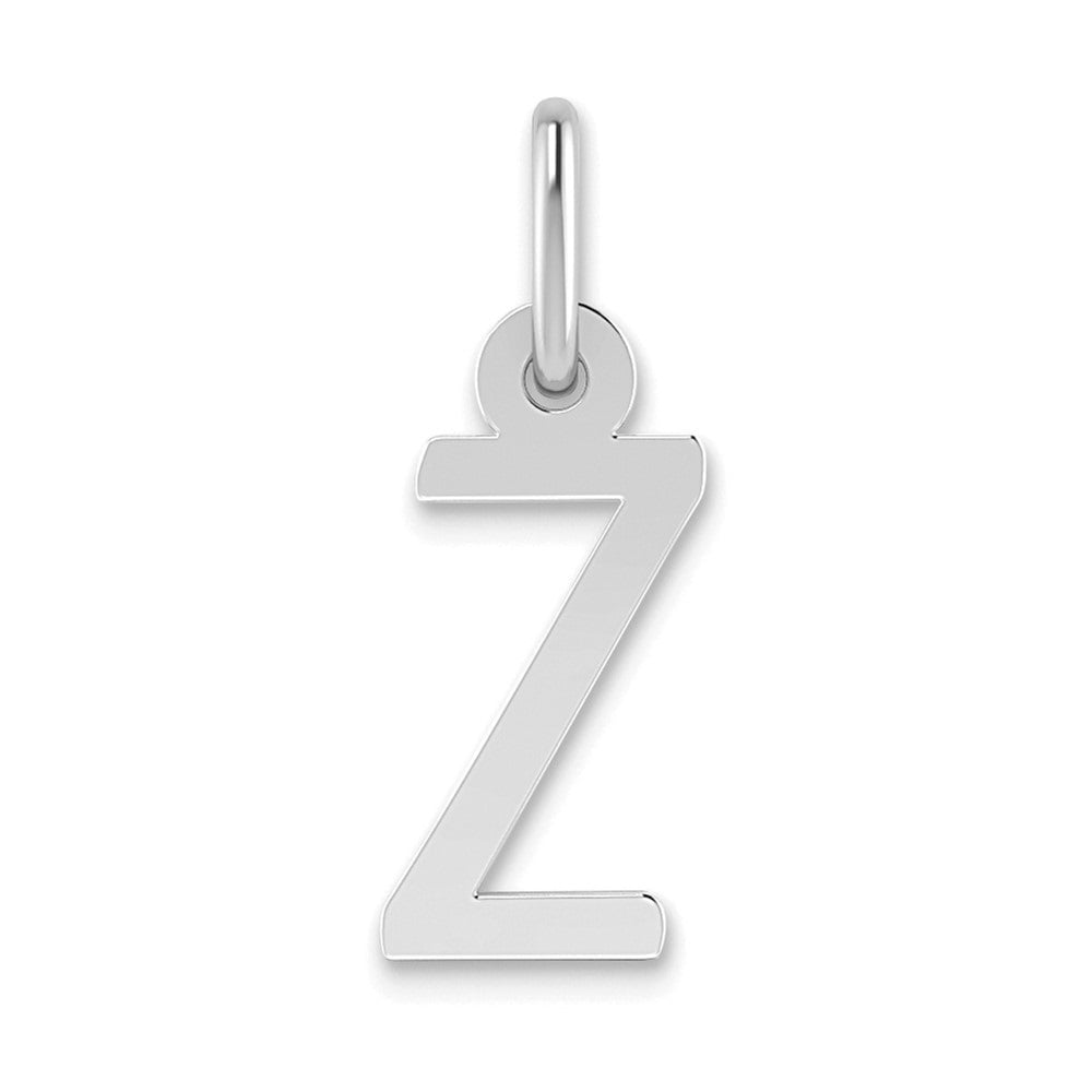 14k Yellow Gold Small Initial Capital Letter Z Pendant Charm Created CZ 9mm Wide