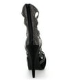 thumbnail image 4 of E-532-Julia, 5" Heel Womans Metallic Heel w/criss-cross straps & studs. 8 / Black, 4 of 6