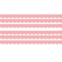 Teacher Created Resources Composition Pink Scalloped Border Trim, 35 Feet Per Pack, 6 Packs