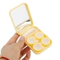 thumbnail image 4 of Unique Bargains 1 Set Contact Lens Case Simple Rectangular Lens Storage Case Yellow, 4 of 5