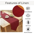 thumbnail image 3 of Burlap Farmhouse Cotton Linen Table Runner, Rustic WovenTable Runner for Dining, Kitchen, Holiday, Halloween, Christmas, Party,12x70 inch, 3 of 7