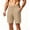 Khaki, variant on Cmfcve Men's Casual Textured Knit Elastic Waist Drawstring Shorts Lightweight Breathable Summer Shorts with Side Pockets