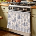 thumbnail image 4 of Farmhouse Stove Skirt Oven Curtain For Kitchen Blend Stove Curtain With Lace Ruffle Trim & 9 Ribbon Ties Oven Curtain Cover & Oven Skirt Curtain For Cottage Kitchen Apron Sleeve, 4 of 4