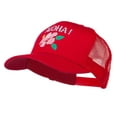thumbnail image 2 of Hawaii State Flower with Aloha Embroidered Trucker Cap - Red OSFM, 2 of 5