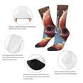 thumbnail image 3 of Logiee Cute Red And White Elf Print Adult Socks for Men & Women,Calf Socks, Ankle Socks,Boots Socks,Breathable Casual Sock,Unisex Crew Socks, 3 of 6