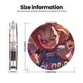 thumbnail image 3 of Qekee Chucky Print Compact Makeup Mirror Folding Mini Pocket Mirror Portable Hand Mirror Double-Sided 2 x 1x Magnification for Woman Girls-Round Shape, 3 of 9