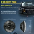 thumbnail image 4 of 2Pcs 7 Inch LED Headlights with Hi/Lo Beam, DRL and Turn Signal Waterproof 7 Inch Round Headlights, 4 of 6