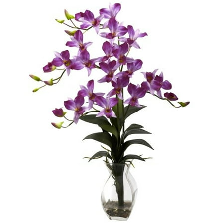 Nearly Natural Dendrobium Orchid w/Vase Arrangement Nearly Natural Dendrobium Orchid w/Vase Arrangement