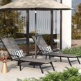 thumbnail image 3 of Outdoor Lounge Chair Set of 2 – Adjustable Patio Reclining Chaise with Textilene Fabric & 5-Position Backrest, Grey for Patio, Garden, Poolside & Balcony, 3 of 6