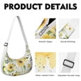 thumbnail image 2 of Travel Purse for Women – Durable Nylon Fabric, Yellow Sunflower and Bee Pattern, Boho Vintage Rustic Farmhouse Design, Large Capacity Crossbody Purse, 2 of 4