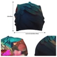 thumbnail image 2 of Pofeuu Colorful Flower Bird Print Beanie Hat for Men and Women Winter Warm Hats Knit Slouchy Thick Skull Cap, 2 of 7
