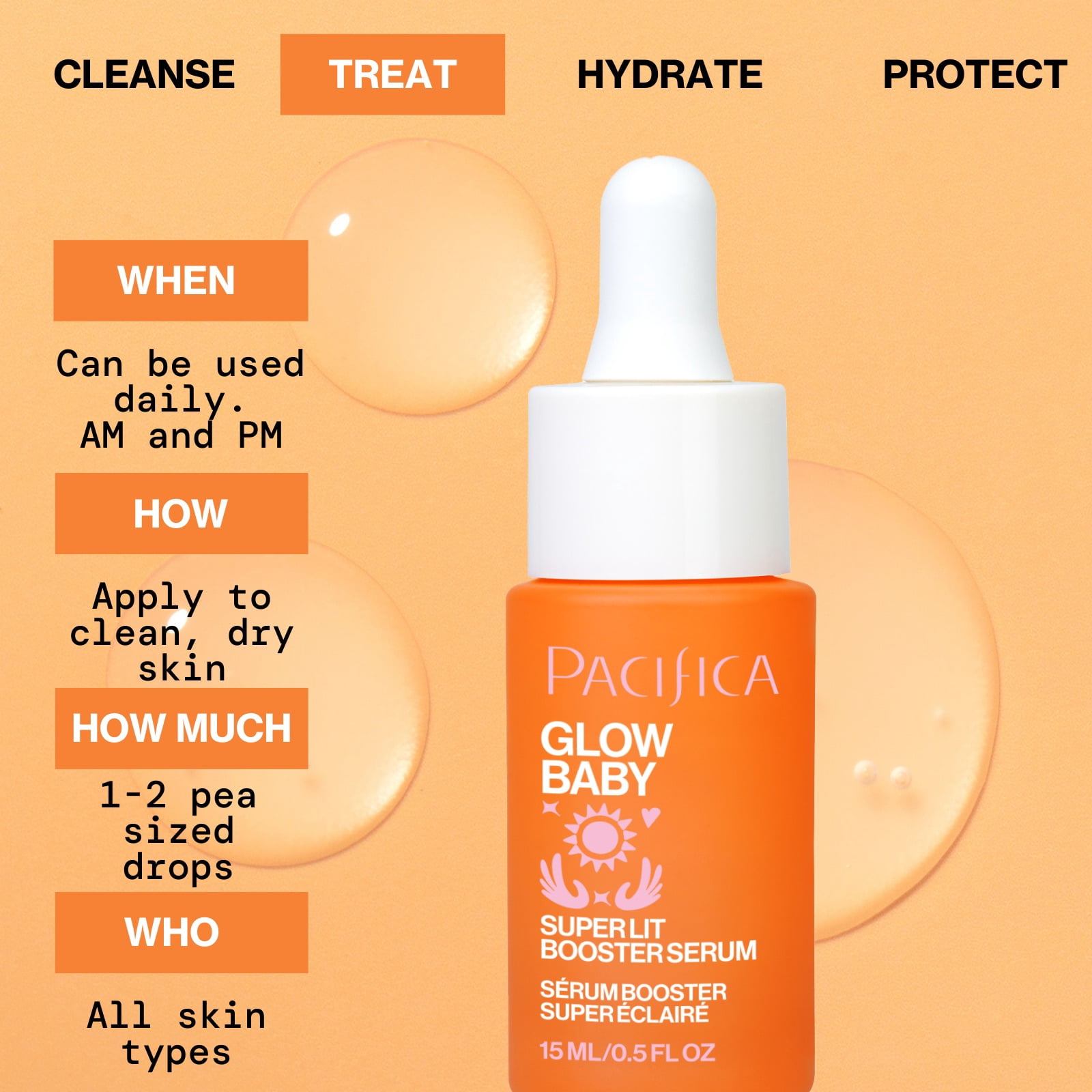 Pacifica Glow Baby Booster Facial Serum for All Skin Types, 0.5 fl oz