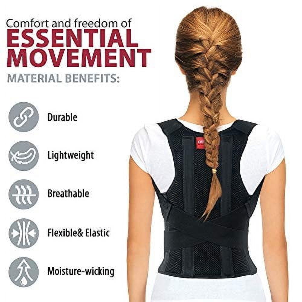 ORTONYX Comfort Posture Corrector Clavicle and Shoulder Support Back Brace, Fully Adjustable for Men and Women/656A-X-Small
