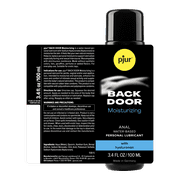 pjur Back Door Water-Based Personal Lubricant | Long-Lasting Glide | Gentle Formula for Sensitive Skin | Toy-Compatible | 100ml / 3.4 fl oz