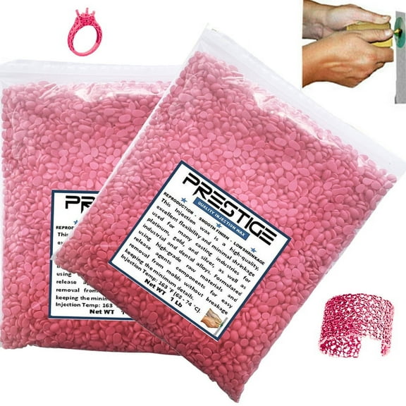 Prestige Injection Wax Flexible Pink NY Wax Jewelry Lost Wax Casting 2 Pound